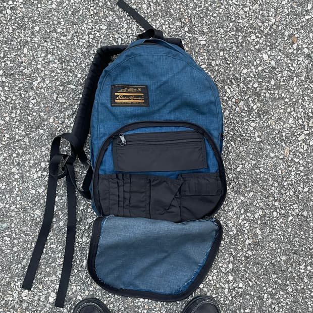 80s-90s Eddie Bauer Nylon Indigo Backapa