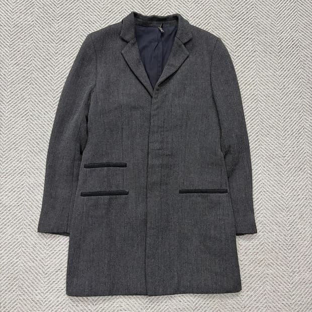 이로 울 코튼 싱글 코트 v1935