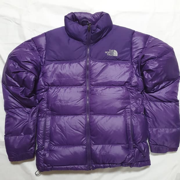 노스페이스 눕시 퍼플 패딩 80사이즈