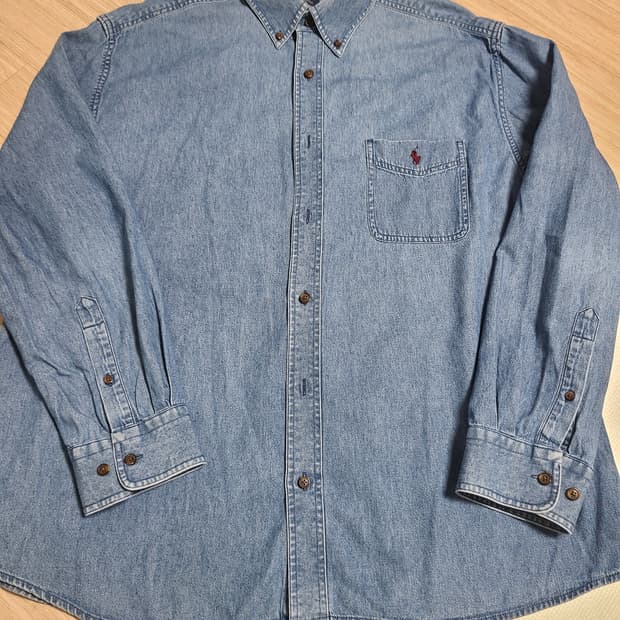 랄프로렌 빈티지 블레이크핏 연청 데님셔츠 XL 빅사이즈 