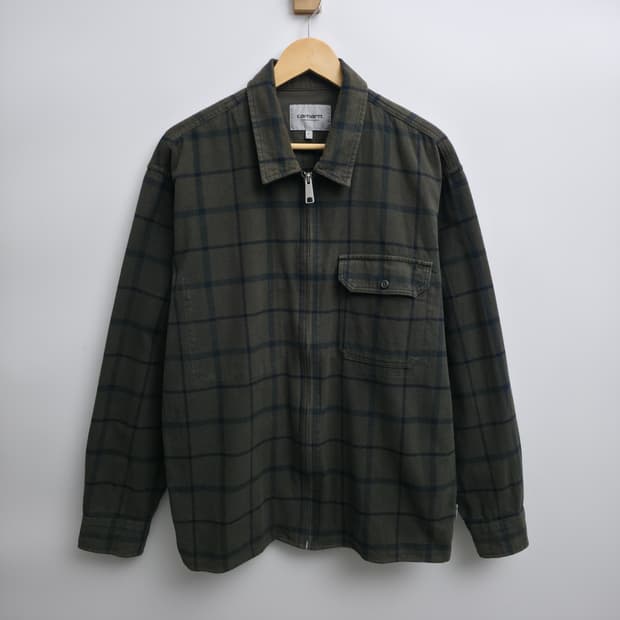 [L] 칼하트 wip 집업 체크 셔츠 자켓