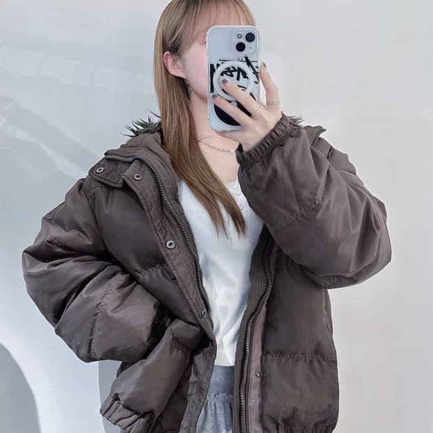 아베크롬비 브라운 캠프샬 다운패딩