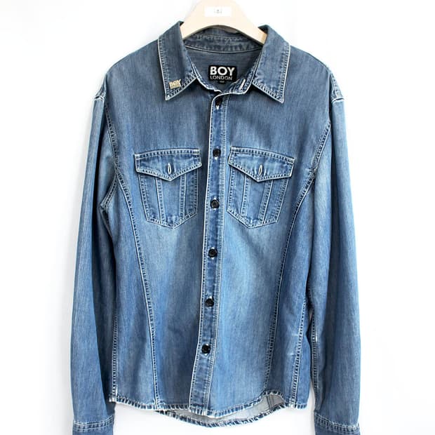 BOY LONDON collar charm denim y2k shirt