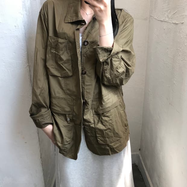 Hai Sporting Gear 하이스포팅기어 이세이미야케 카키 셔츠 자