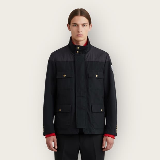 1/ 몽클레어x톰브라운 감마블루 금장버튼 자켓