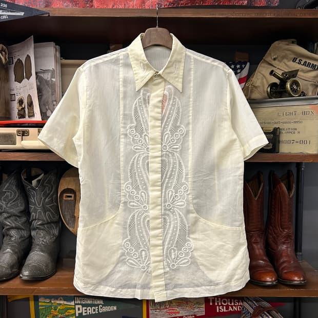 80s fifth avenue 쿠바 구아야베라 셔츠 N1724