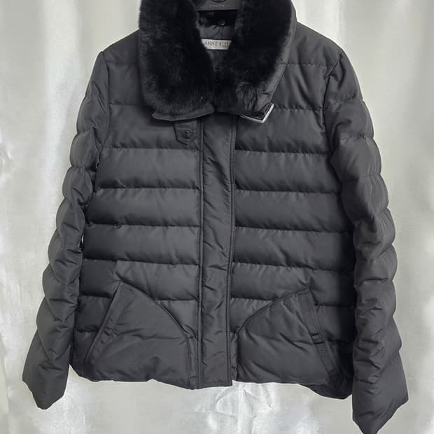 앤클라인 블랙 퍼 패딩 점퍼 (1570)