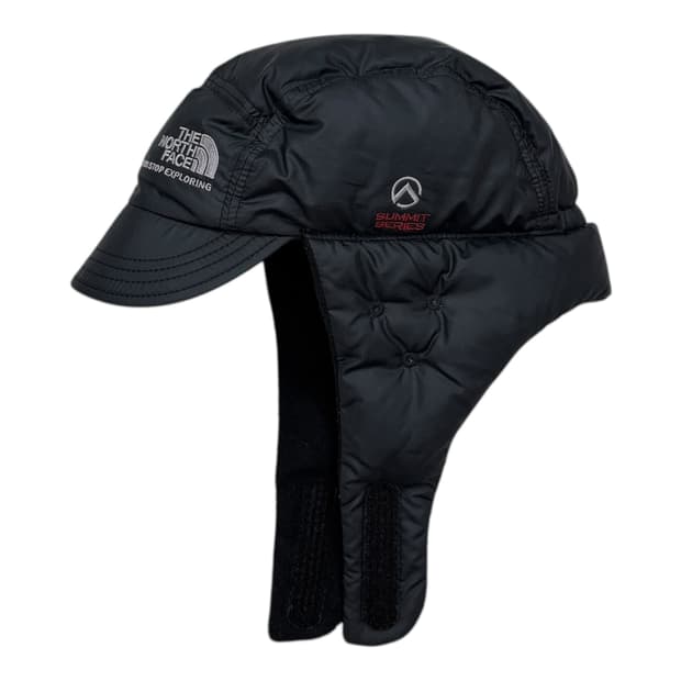 노스페이스 써밋시리즈 군밤 트루퍼햇 구스 이어머프캡 귀도리 모자 블랙
