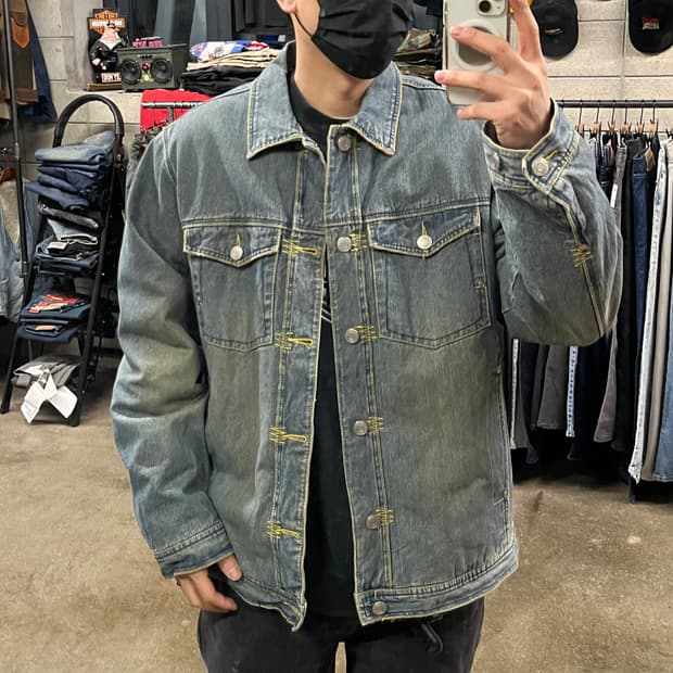 00s 오클리 데님 쉐르파 자켓 (105)