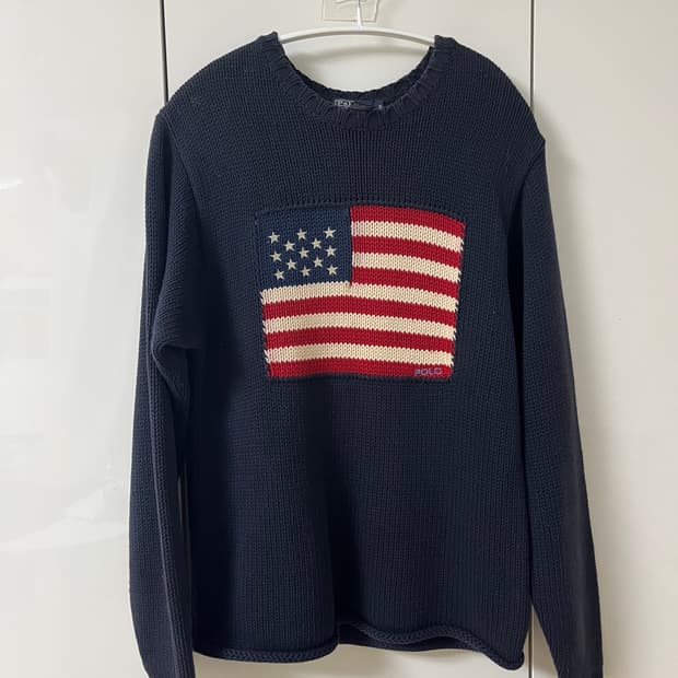폴로 랄프로렌 /성조기 니트 네이비 / S