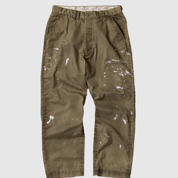 아나크로놈NO TUCK WIDE CHINO TROUSERS (32)