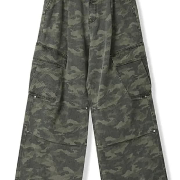 어반드레스 카모 와이드 카고 팬츠