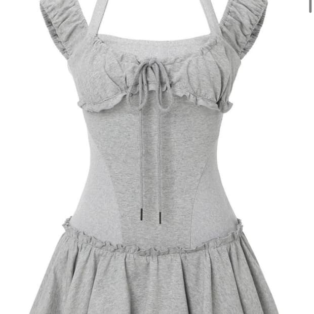 쓰리타임즈 앤 홀터 원피스 그레이