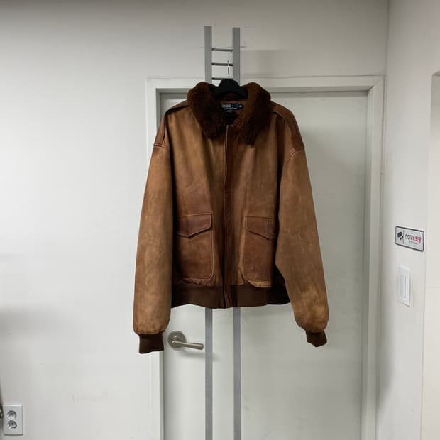 폴로 랄프로렌 B-15 레더 자켓 XXL