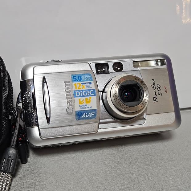 캐논 파워샷 s50 빈티지 디카 정품파우치 포함