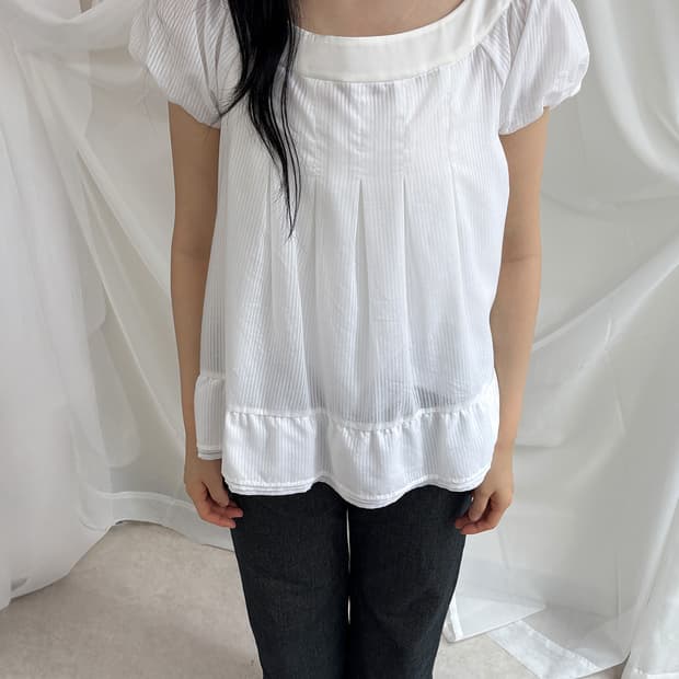 MIXT balloon tuck girly blouse
