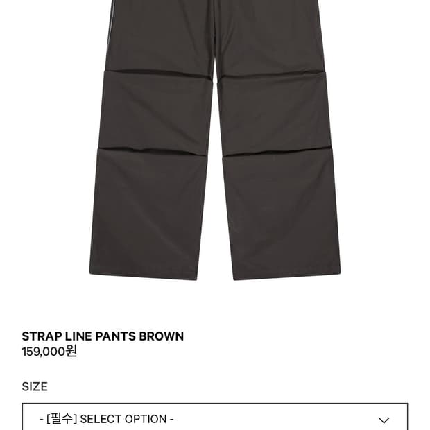 coyseio STRAP LINE PANTS BROWN