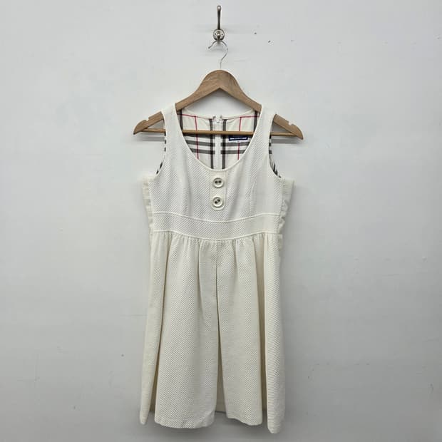 버버리 화이트 민소매 원피스 여s