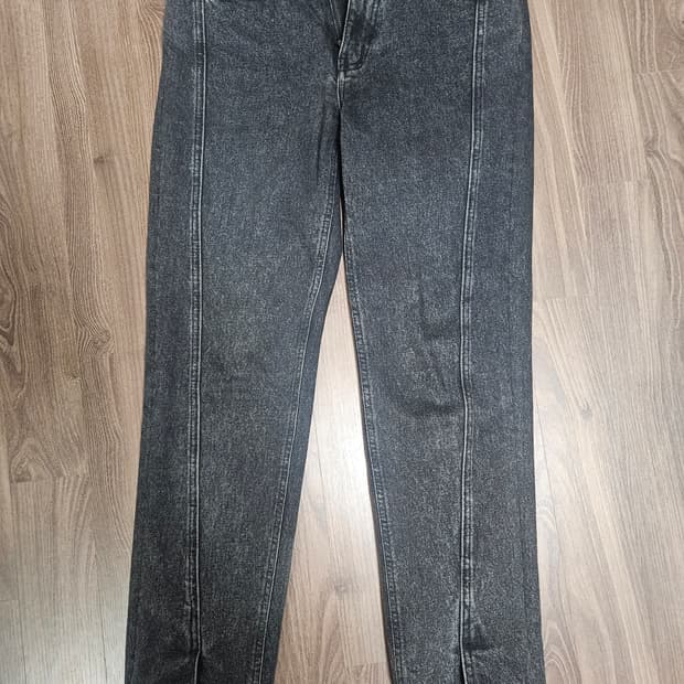 (48)솔리드 절개 흑청바지