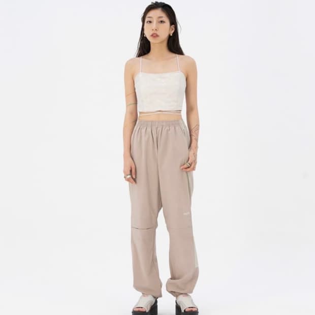 미스치프 콜아웃 트랙수트 팬츠 베이지 S