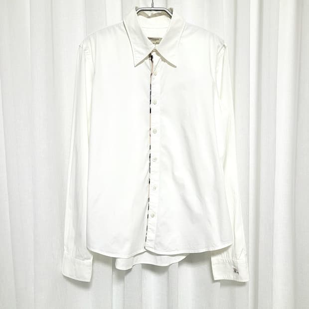버버리 런던 코튼 블라우스 셔츠 (55-날씬66/표기S) 상태완벽