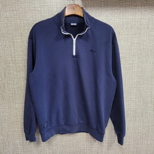 100사이즈 휠라 하프 집업 맨투맨