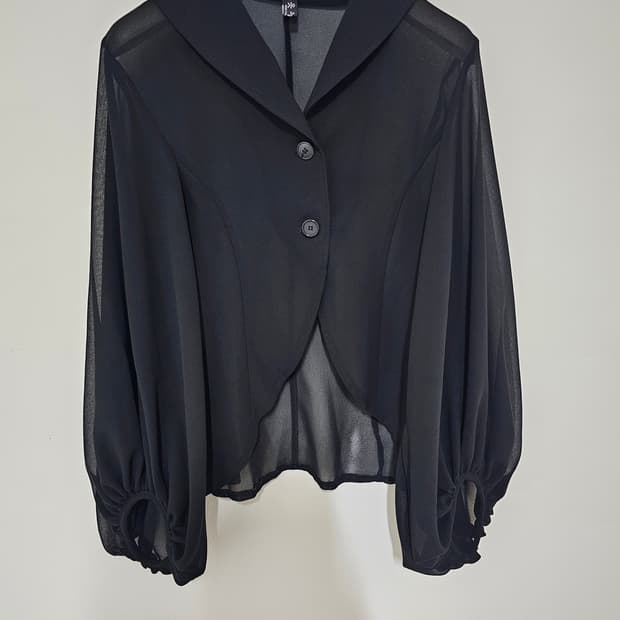 옷누리 시스루 쉬폰 튤립라인 벌룬소매 블라우스 쟈켓 55