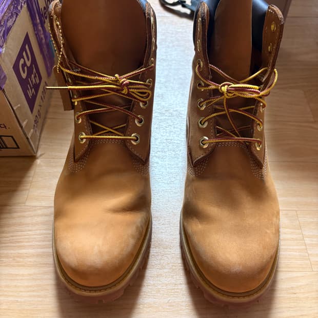 팀버랜드 프리미엄 6인치 워터프루프 부츠 위트 누벅 -와이드