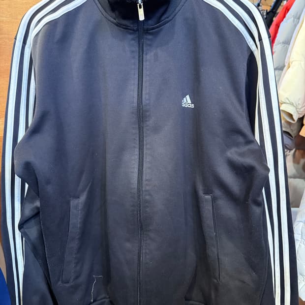 아디다스 삼선 블랙 져지