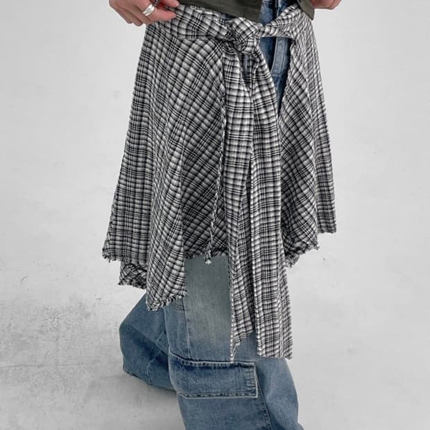 블랙업 레이어드 스커트