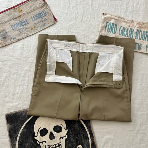 70s USA 빈티지 유니온 메이드 워크 치노 팬츠