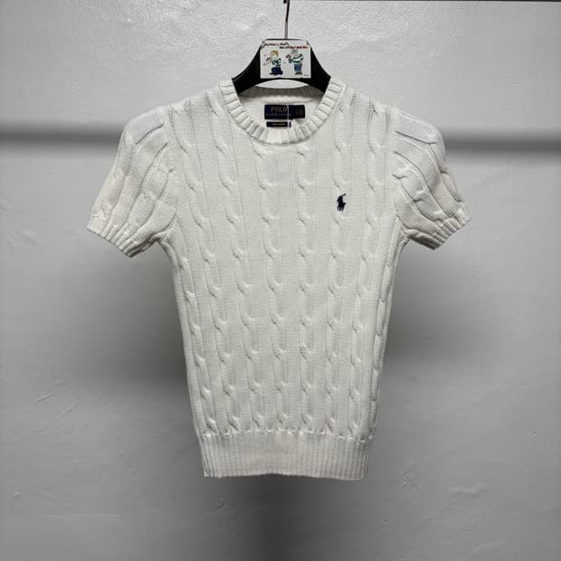 폴로 랄프로렌 케이블 반팔 니트
