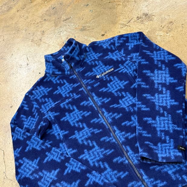 [정품/M] 컬럼비아 네이비 블루 패턴 플리스 집업 b10