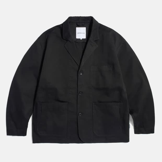 에스피오나지 Cotton Notched Jacket Black