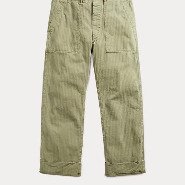 [새상품]RRL 헤링본 퍼티그 34X32