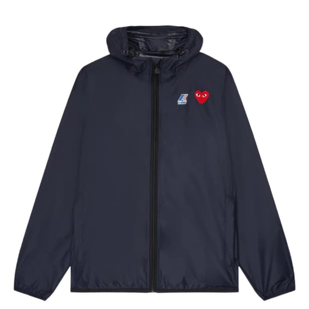 [새상품] 플레이 꼼데가르송 x 까웨 풀 집 자켓 네이비 XXL