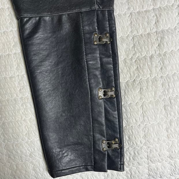 90s 아르마니 사이드 버클 레더 팬츠