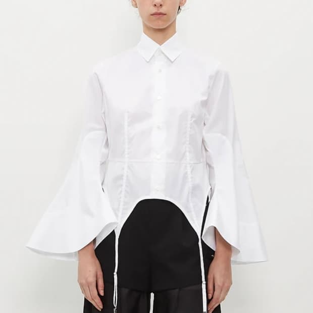 느와 케이 니노미야 코튼 개더 셔츠 (샘플품)