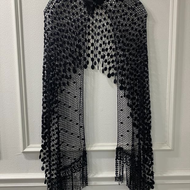 [Vintage] Beaded Lace Neck Cape