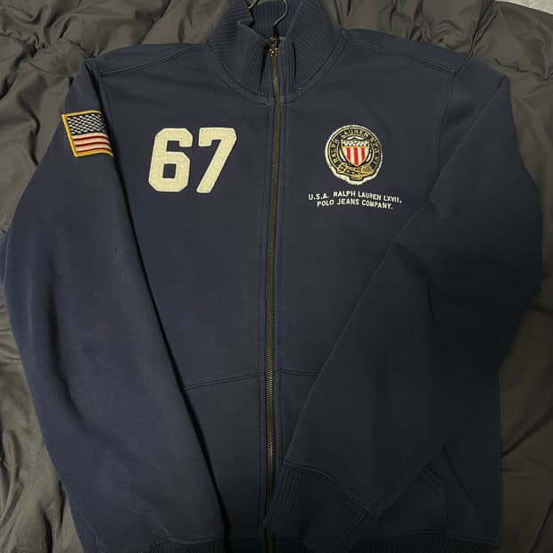 폴로 성조기 집업 L