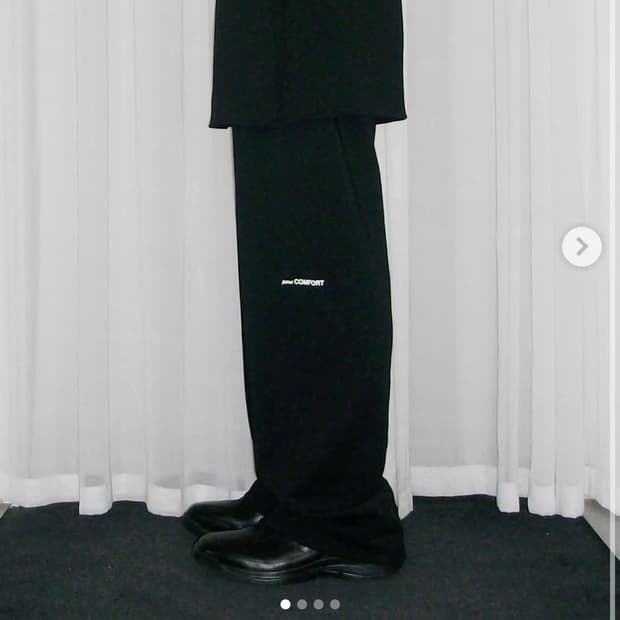 지초이컴포트 레이어드 팬츠 블랙