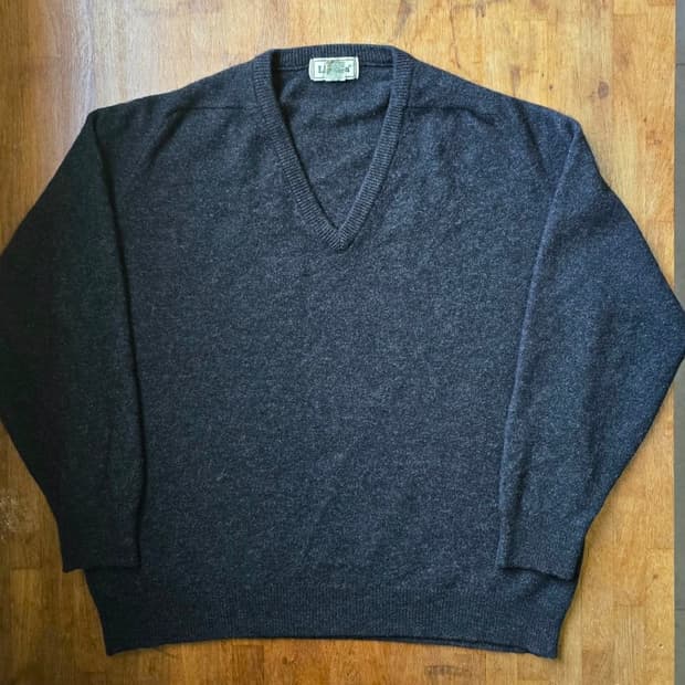 L.L.Bean 엘엘빈  램스울 브이넥 니트 Made In Scotlan