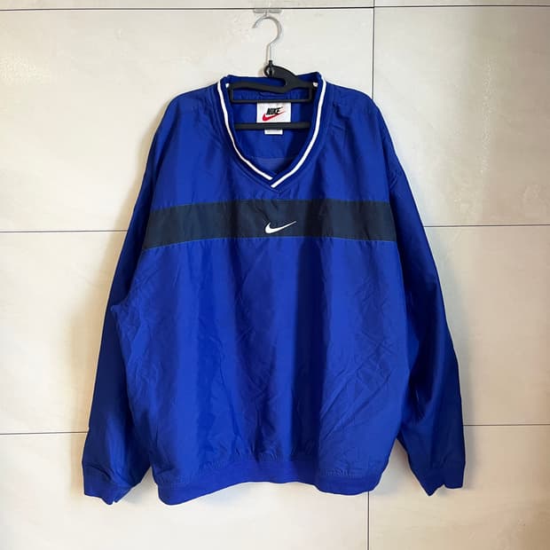 00s 나이키 스우시 대장 바람막이 웜업 블루 [XL]
