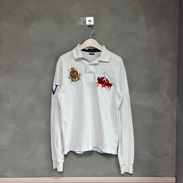 폴로 랄프로렌 빅포니 카라티 롱슬리브 화이트