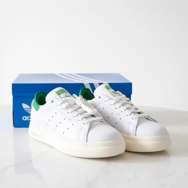 [새상품] 아디다스 화이트 그린 여자 운동화 스탠스미스 245