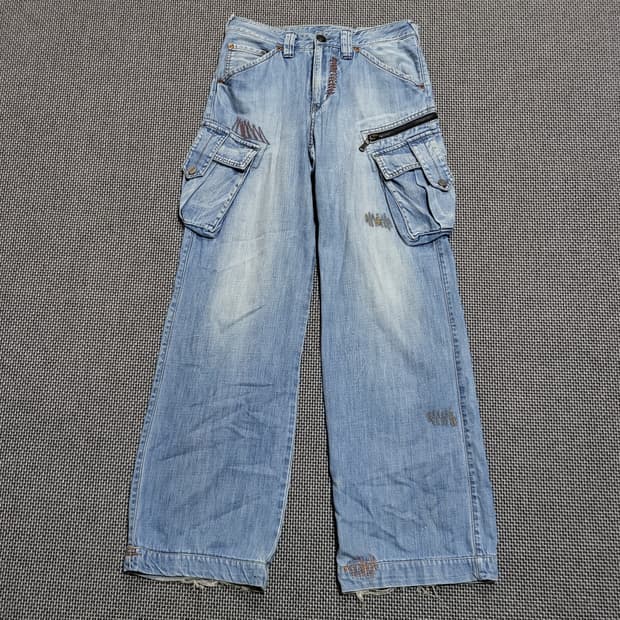 CHEVIGNON 쉐비뇽 90s 카고 데님 팬츠 (28-29)