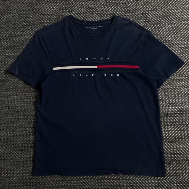 타미힐피거 플래그 빅로고 반팔 티셔츠o 3768