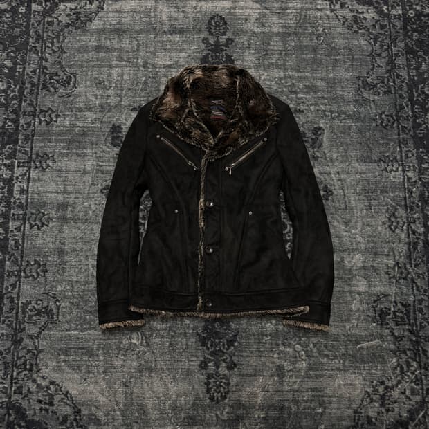 Nicole club for men trimming fur jacket