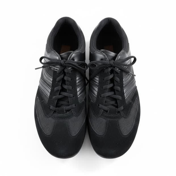 보스 올블랙 스웨이드 운동화 42