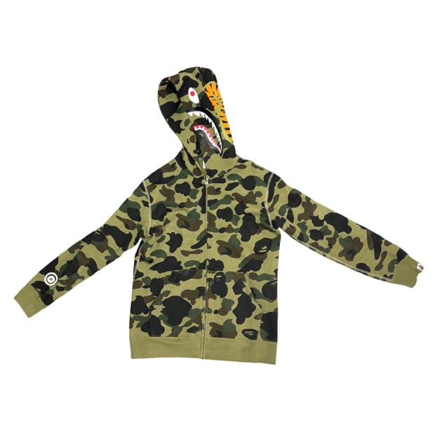 Bape 베이프 카모 샤크 후드집업 키즈 150